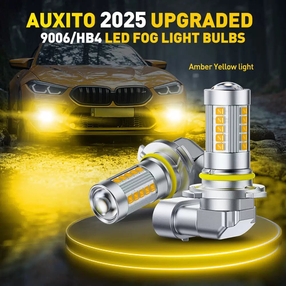 2X 9006 HB4 LED Headlight Kit High Low Beam Bulb Super Bright 3000K Amber EOA 6B93BC-57 [7]