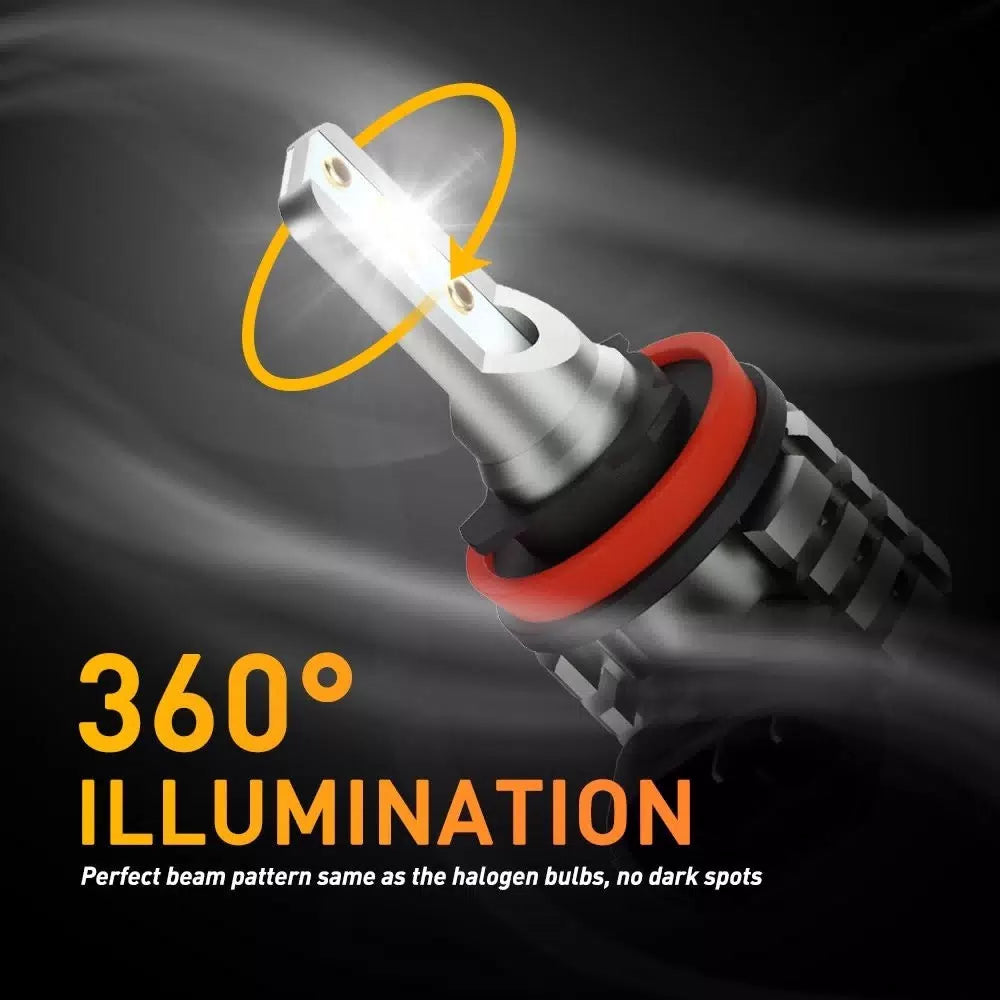 2X AUXITO H11 H8 White Amber Yellow LED Fog Light Bulb Dual Color Switchback L6 AUXITO [8]