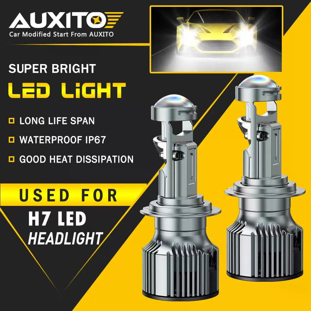 2X AUXITO H7 White LED Headlight Bulb High/Low Beam Fog kit 6500K Y19 EOA AUXITO [1]