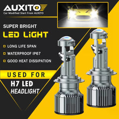 2X AUXITO H7 White LED Headlight Bulb High/Low Beam Fog kit 6500K Y19 EOA AUXITO [1]