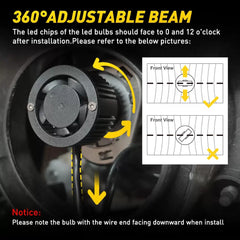 2X AUXITO H7 White LED Headlight Bulb High/Low Beam Fog kit 6500K Y19 EOA AUXITO [3]