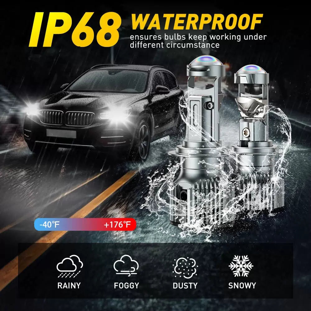 2X AUXITO H7 White LED Headlight Bulb High/Low Beam Fog kit 6500K Y19 EOA AUXITO [4]