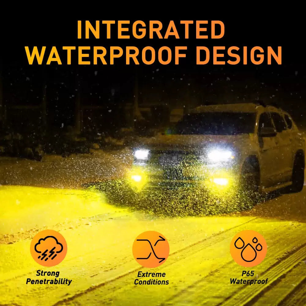 2X AUXITO H8 H11 H16 LED Fog Light DRL Bulb White Yellow Switchback Dual Color A AUXITO [8]