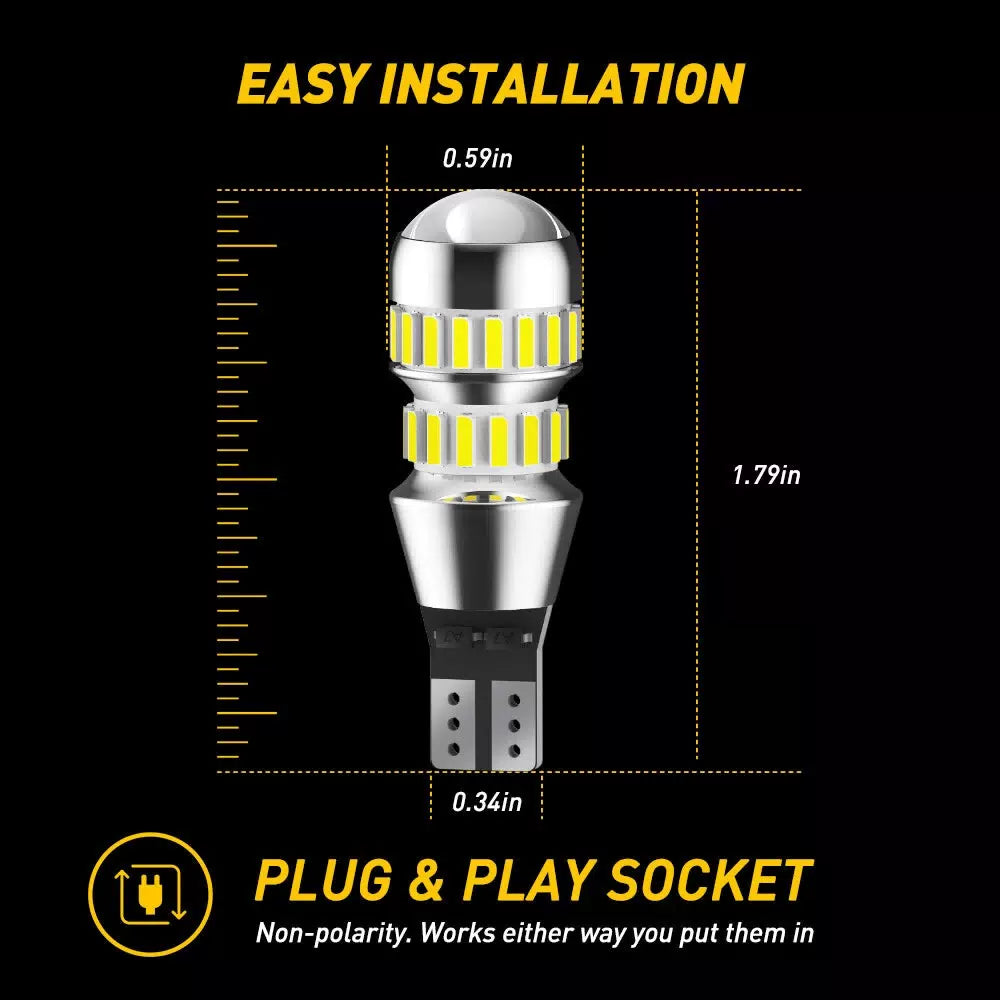 2X AUXITO LED Reverse Backup Light Bulb T15 912 921 Extremely Bright White 6000K AUXITO [5]