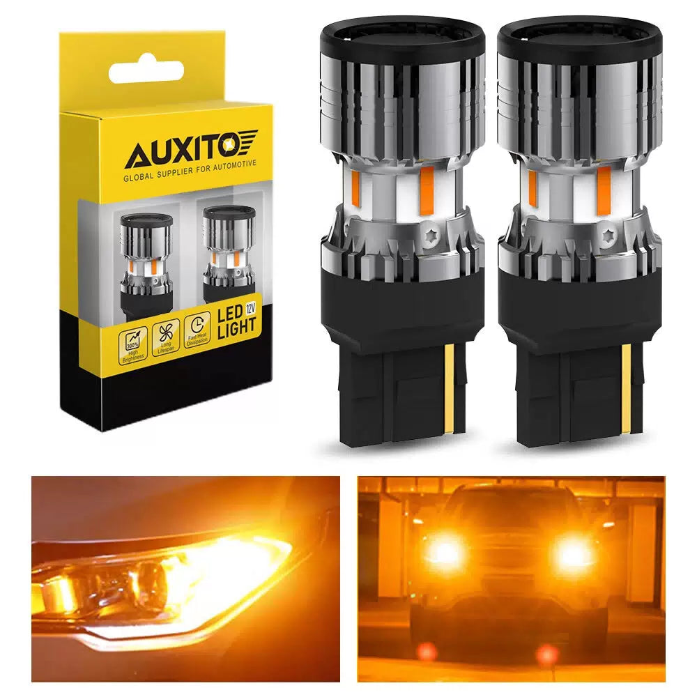 2X AUXITO LED Turn Signal Lights 7440 7441 Amber Canbus No Hyper Flash 4KP EOA AUXITO [10]
