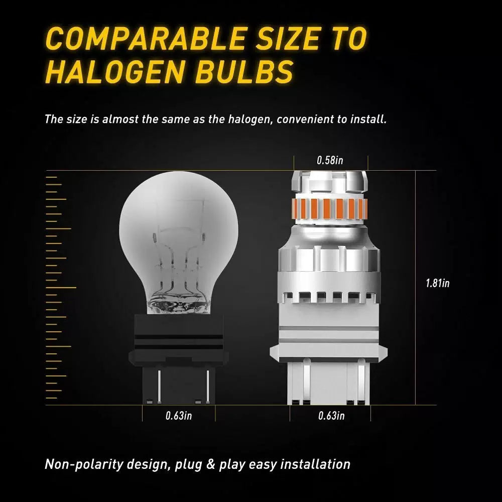2X AUXITO Turn Signal Light 3156 3157A Amber LED Bulb 2F23 For Chevy Silverado A AUXITO [7]