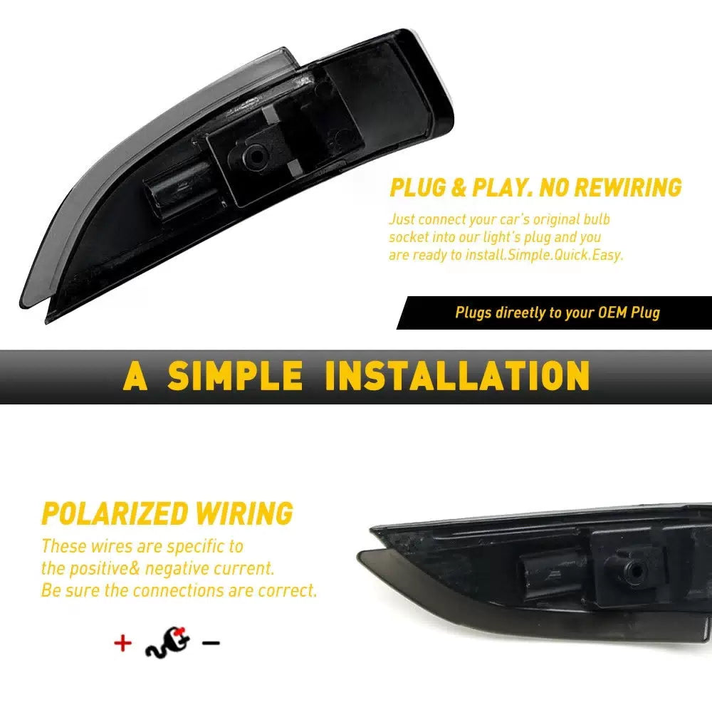 2X Amber LED Side Mirror Turn Signal Puddle Light For Toyota Avalon 2013-2018 EA 6B93BC-57 [7]