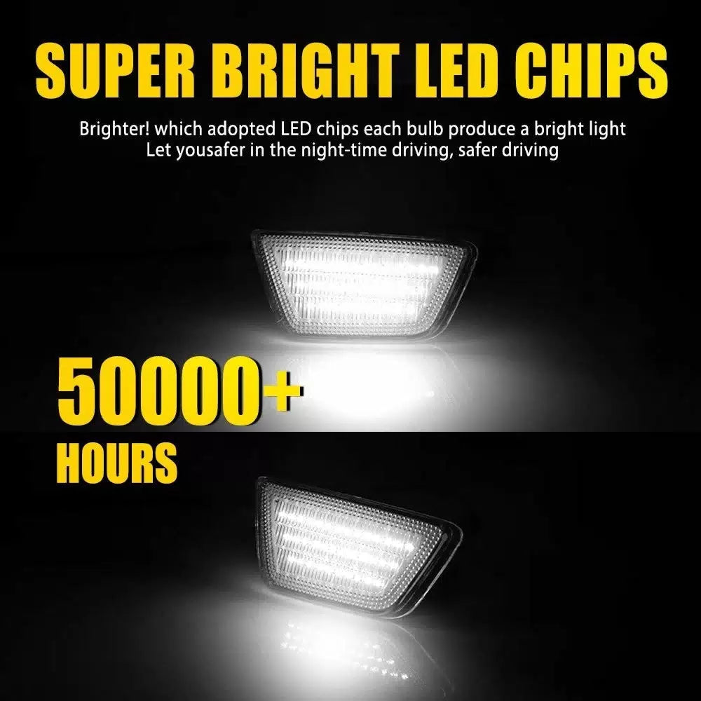2X For 2011-2015 Chevrolet Cruze LED Front White Side Marker Lights Clear Lens A 6B93BC-57 [2]