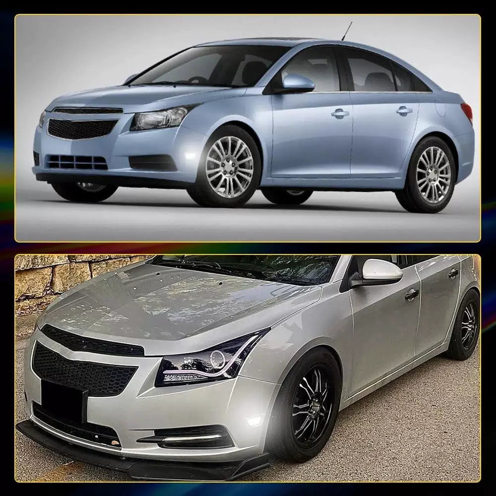 2X For 2011-2015 Chevrolet Cruze LED Front White Side Marker Lights Clear Lens A 6B93BC-57 [9]
