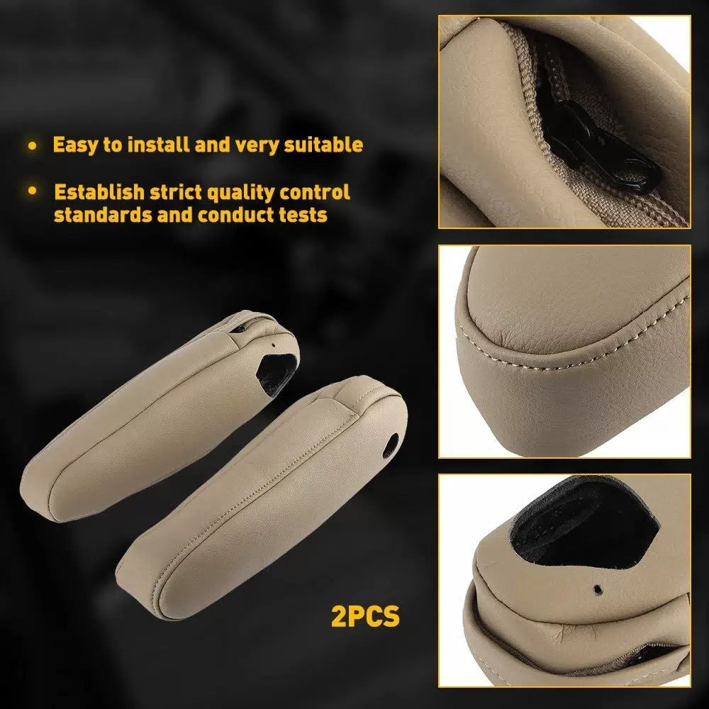 2X For Lexus RX 300 330 350 Beige 2003-09 Leather Seat Armrest Cover Durable EOA 6B93BC-57 [3]