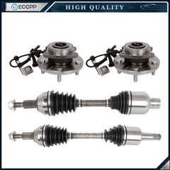 2X Front Wheel Hub Bearings + 2X CV Axles For Chrysler Town & Country 2008-2016 KOEEP [1]