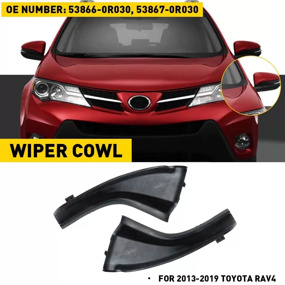 2X Front Window Wiper Side Cowl Extension Cover For Toyota RAV4 2013-2018 EOA 6B93BC-57 [10]