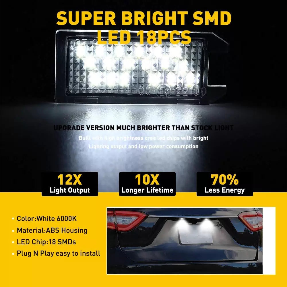 2X License For Plate LED Light 500 2013-19 Dodge Fiat Viper Grand Jeep Cherokee 6B93BC-57 [11]