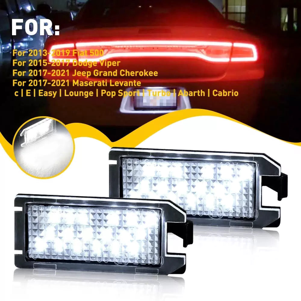 2X License For Plate LED Light 500 2013-19 Dodge Fiat Viper Grand Jeep Cherokee 6B93BC-57 [1]