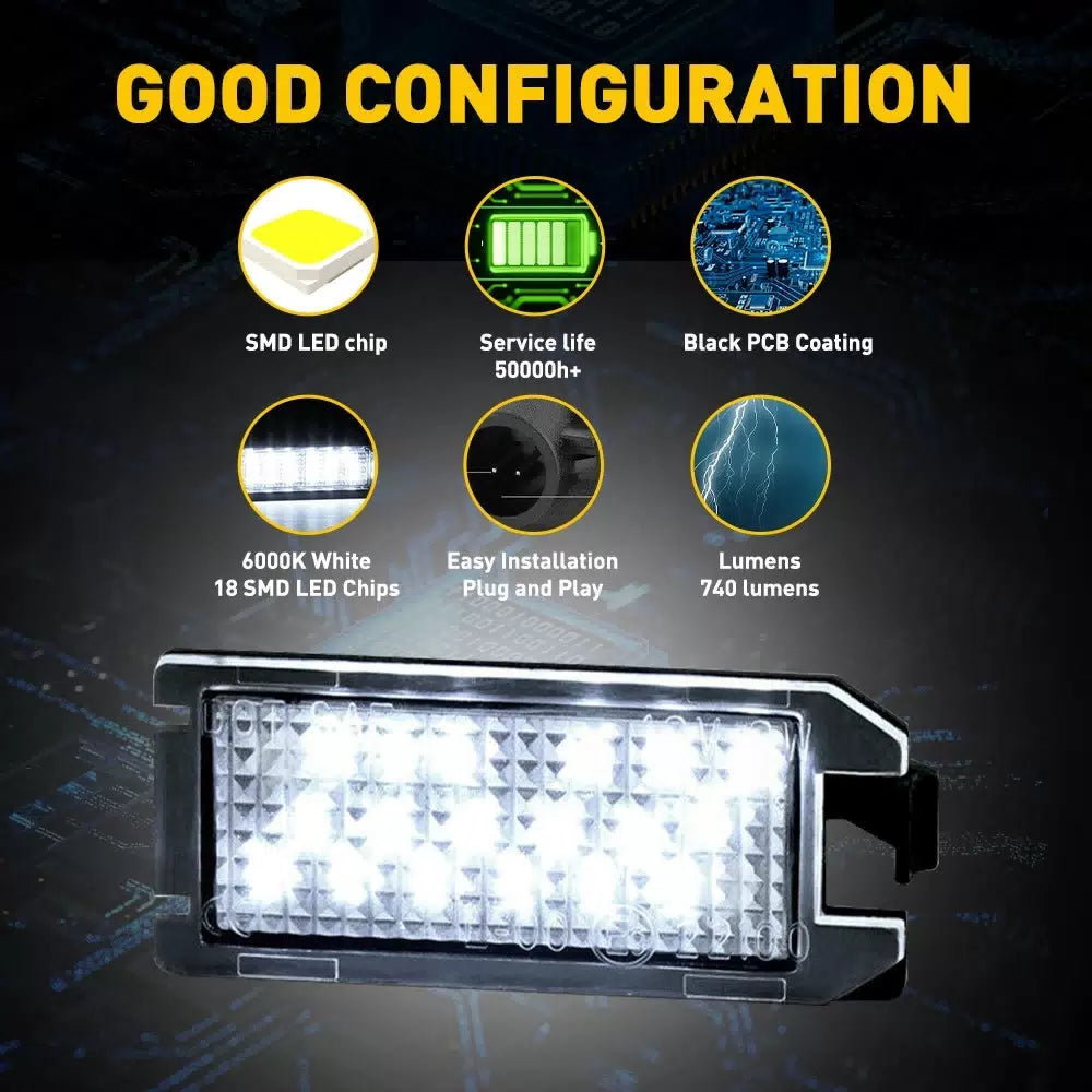 2X License For Plate LED Light 500 2013-19 Dodge Fiat Viper Grand Jeep Cherokee 6B93BC-57 [4]
