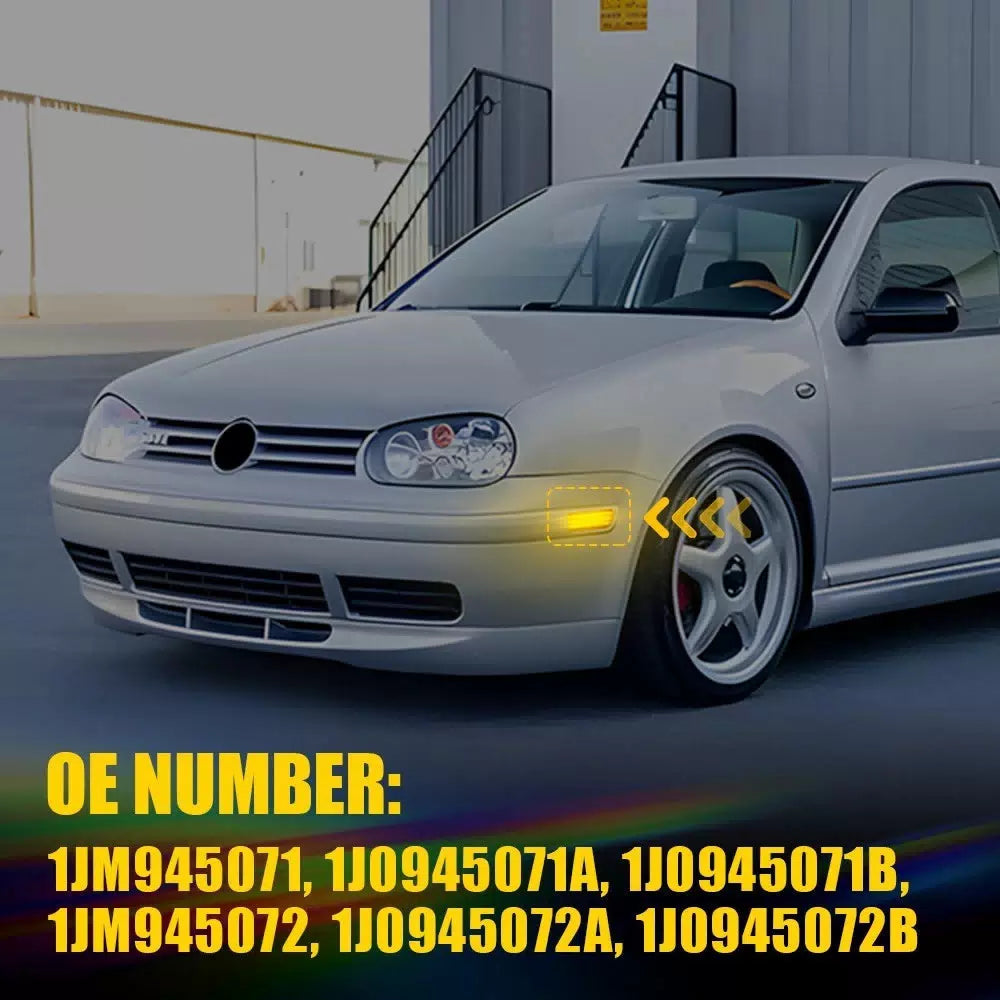 2X Smoked Amber LED Side Marker Light For Volkswagen Gen4 Jetta 1999 00-2005 EOA 6B93BC-57 [7]