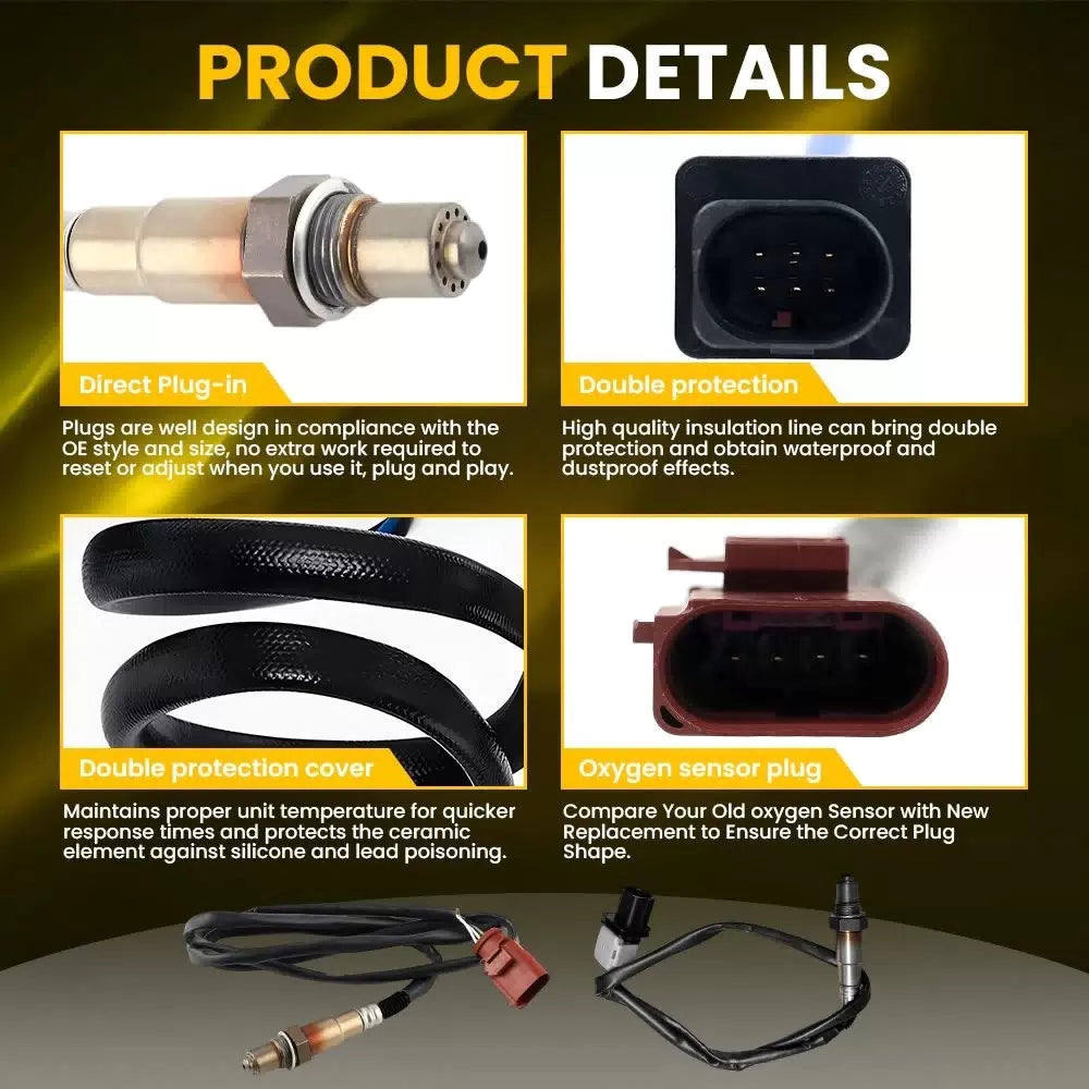 2X Upstream & Downstream Oxygen O2 Sensor For 2005-2014 Volkswagen Jetta 2.5L EA 6B93BC-57 [6]
