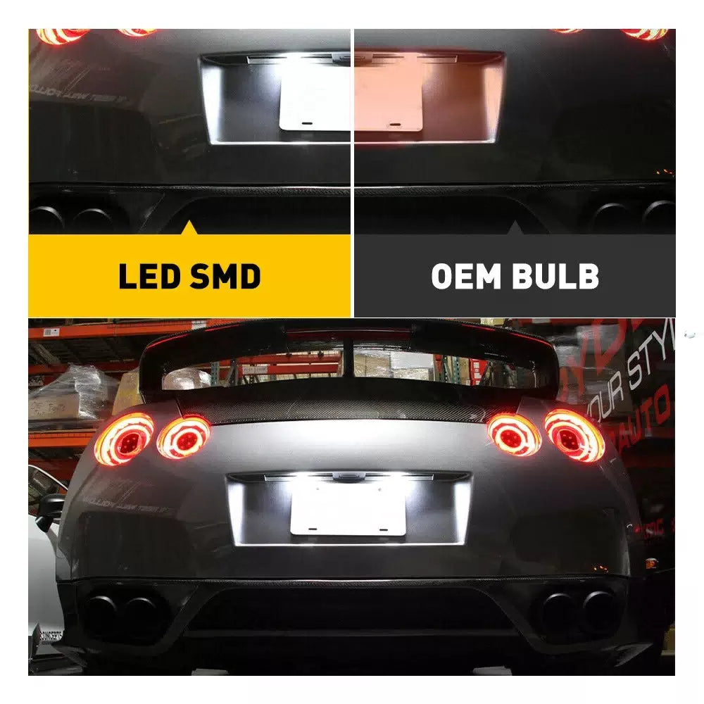 2X White LED License Plate Light 6000K For 2007-2012 NISSAN VERSA HATCHBACK 5DR 6B93BC-57 [3]