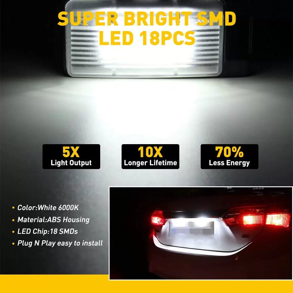 2X White LED License Plate Light 6000K For 2007-2012 NISSAN VERSA HATCHBACK 5DR 6B93BC-57 [4]