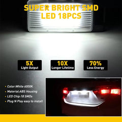 2X White LED License Plate Light 6000K For 2007-2012 NISSAN VERSA HATCHBACK 5DR 6B93BC-57 [4]