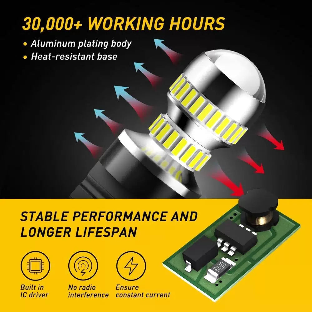 2-10PCS AUXITO 3157 3156 LED Reverse Backup Light Bulbs White Parking DRL Lamp AUXITO [8]