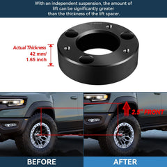 2.5" Front 2" Rear Leveling Lift Kit & Front Complete Struts Fits Ford F150 2WD 6B93BC-57 [2]