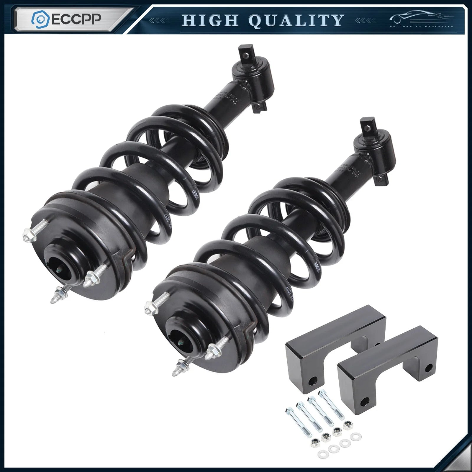 2.5" Front Leveling Kit & Front Complete Struts For Chevy Silverado GMC Sierra KOEEP [1]