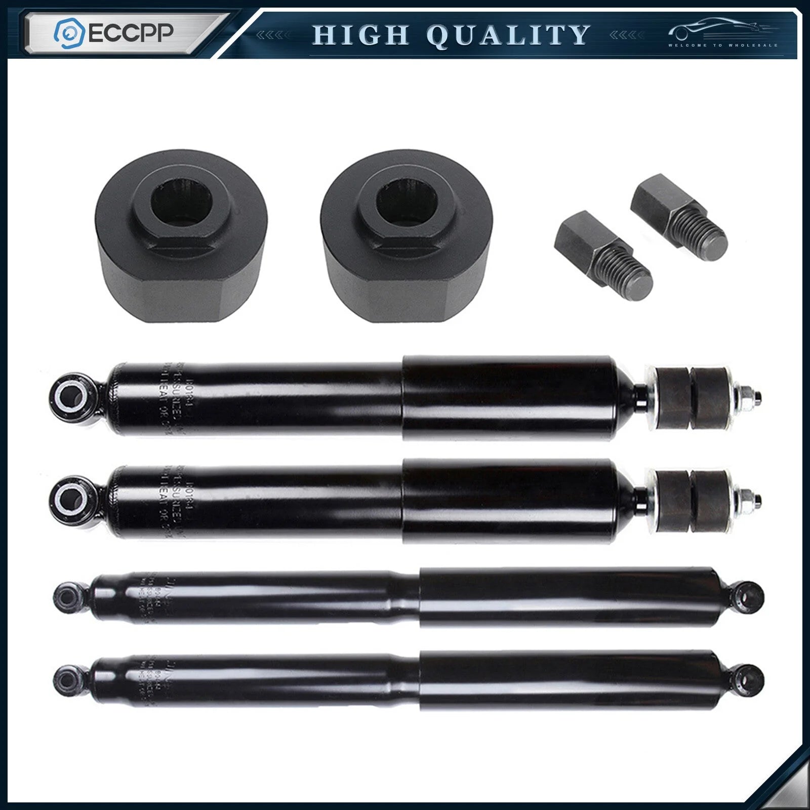 2.5" Front Leveling Kit & Shock Strut For 99-04 Ford F-250 F-350 Super Duty 2WD KOEEP [1]