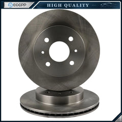 2 Front 250 mm Brake Rotors Solid Vented Fits 1993 - 2002 Saturn SW SC SL KOEEP [1]