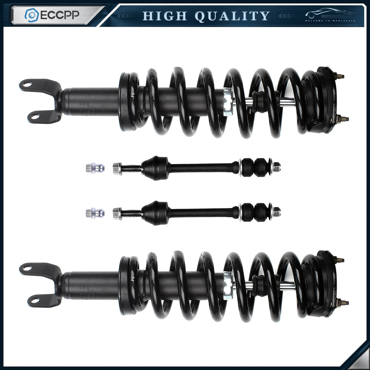 2 Front Struts Coil Spring & Sway Bar Kit for Dodge Ram 1500 2009-2010 KOEEP [1]