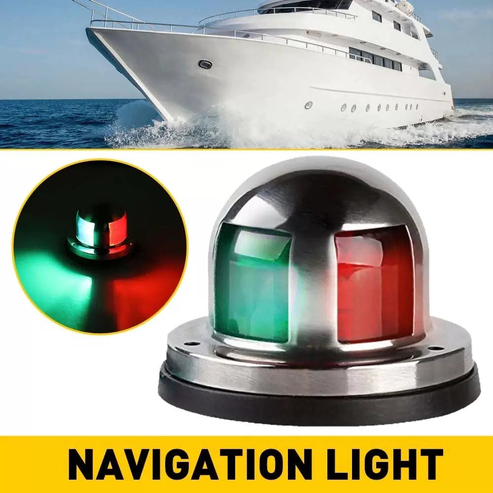 2 IN 1 Marine Boat Yacht Pontoon 12V Stainless Steel LED Bow Navigation Lights A 6B93BC-57 [1]