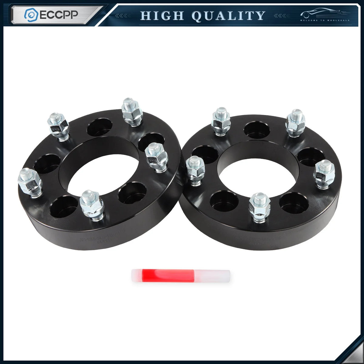 2 Pcs 1.25" 5x4.75 to 5x5.5 Wheel Adapters 12x1.5 For Chevy 5x120.65 to 5x139.7 KOEEP [1]