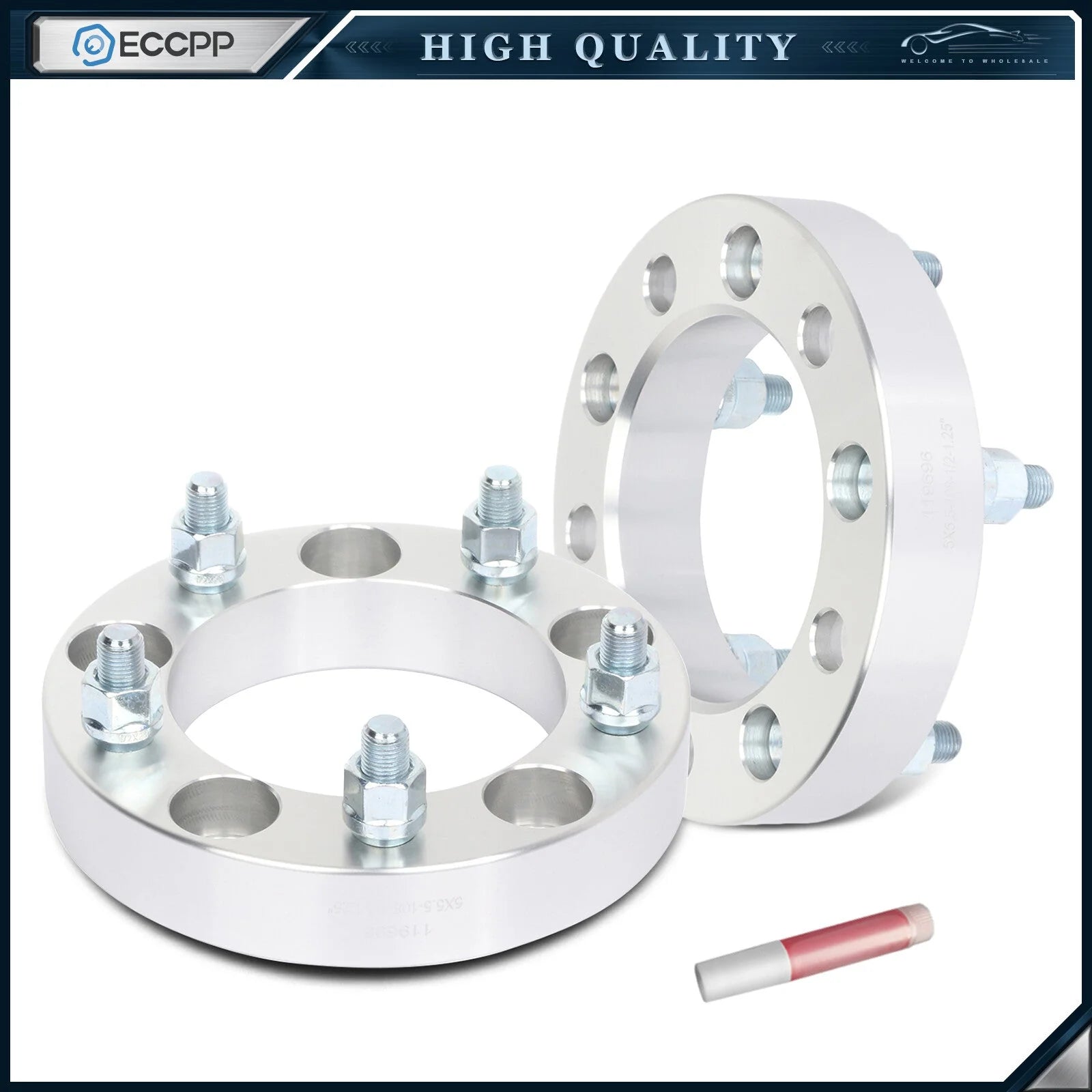 2 Pcs 1.25 inch Wheel Spacers 5x5.5 1/2"x20 For Dodge Ram 1500 Ford F-150 Bronco KOEEP [1]