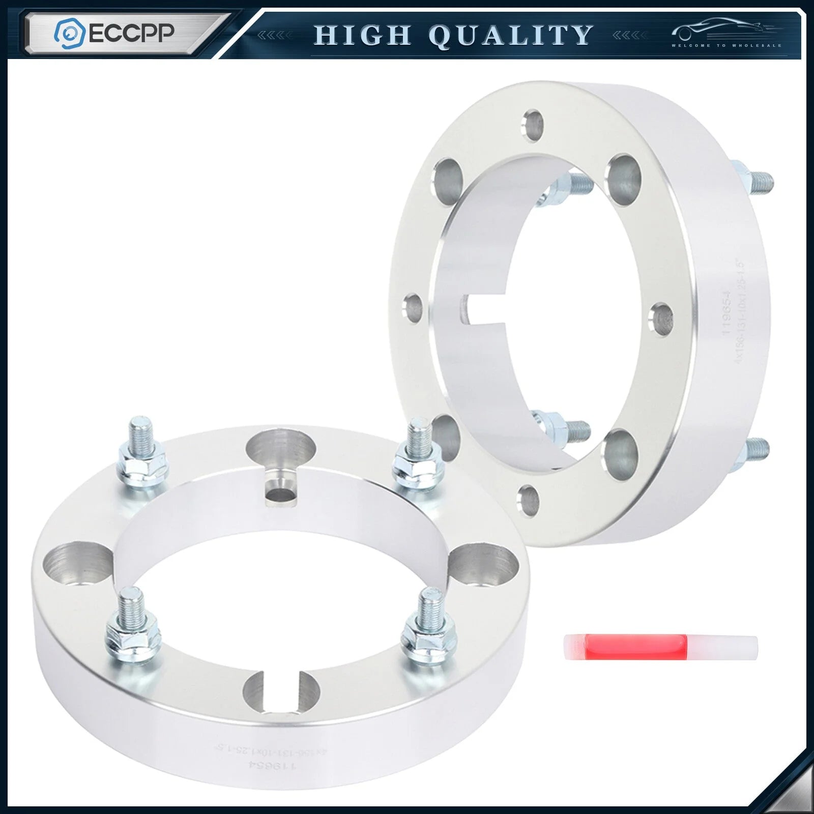 2 Pcs 1.5" 4/156 Wheel Spacers 10x1.25 For Polaris Sportsman Scrambler XP 1000 6B93BC-57 [1]