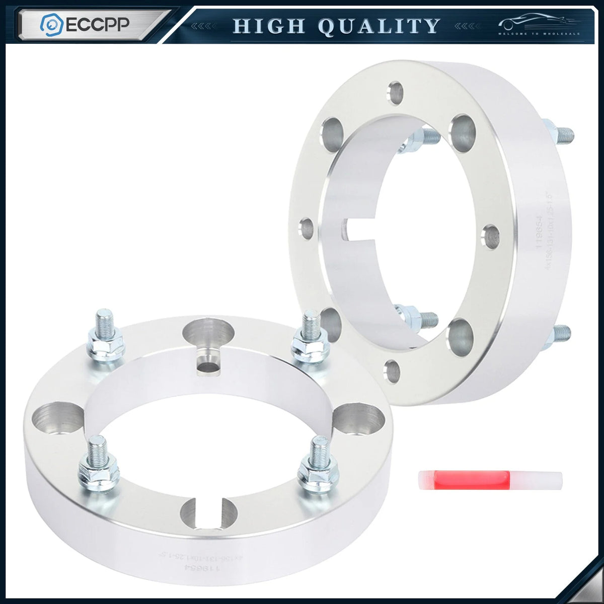 2 Pcs 1.5" 4/156 Wheel Spacers 10x1.25 For Polaris Sportsman Scrambler XP 1000 6B93BC-57 [1]