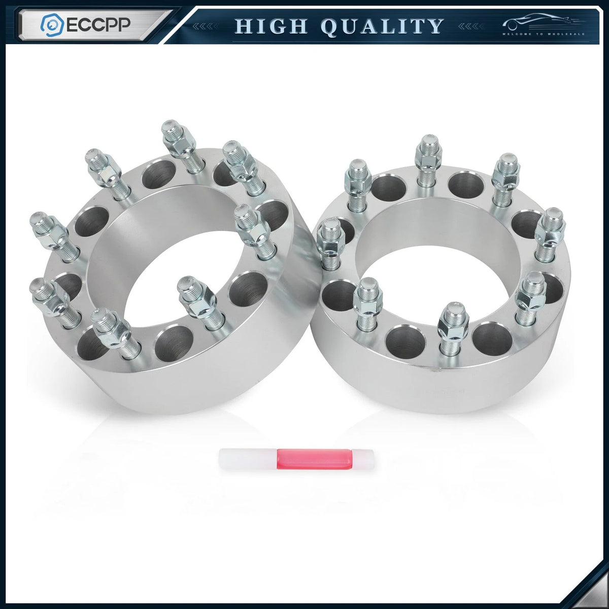2 Pcs 2.5" 8x6.5 Wheel Spacers 9/16"-18 For Ford F-250 F-350 Dodge Ram 2500 3500 6B93BC-57 [1]