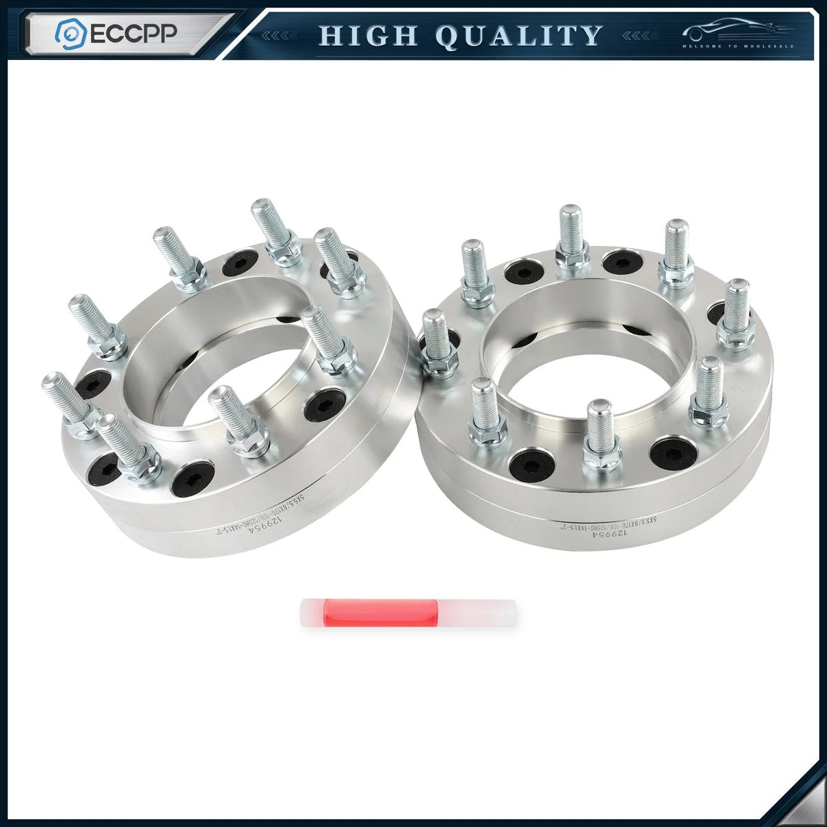 2 Pcs 2" 5x5.5 to 8x170 Wheel Adapters 14x1.5 For Ram 1500 5 Lug to 8 Lug Wheels KOEEP [1]
