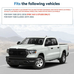 2 Pcs 2" 5x5.5 to 8x170 Wheel Adapters 14x1.5 For Ram 1500 5 Lug to 8 Lug Wheels KOEEP [3]
