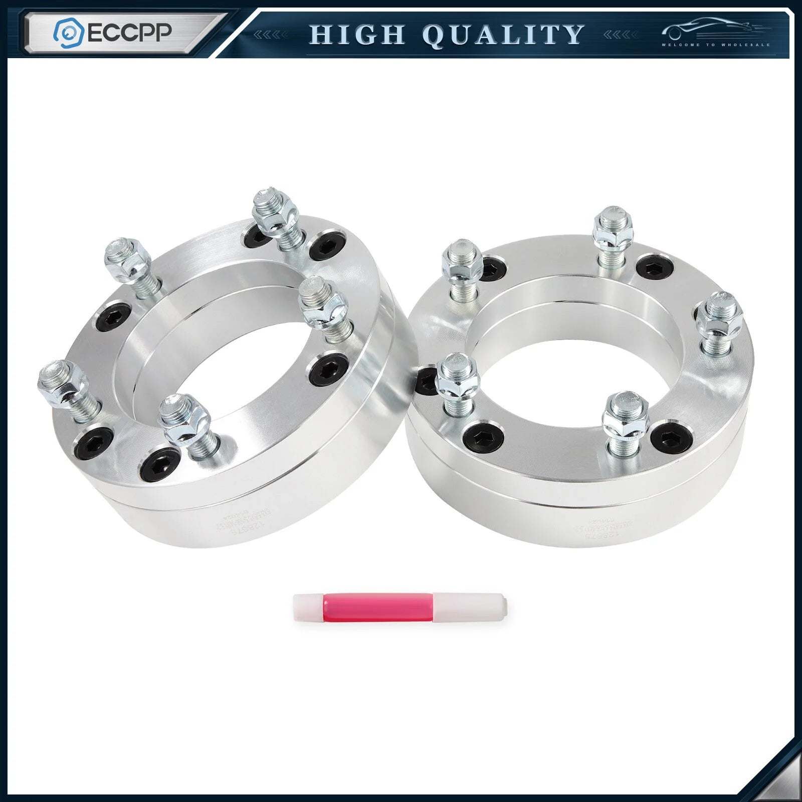 2 Pcs 2" 6x5.5 to 5x5.5 Wheel Adapters 14x1.5 For Chevy Ram 6 Lug to 5 Lug Wheel 6B93BC-57 [1]