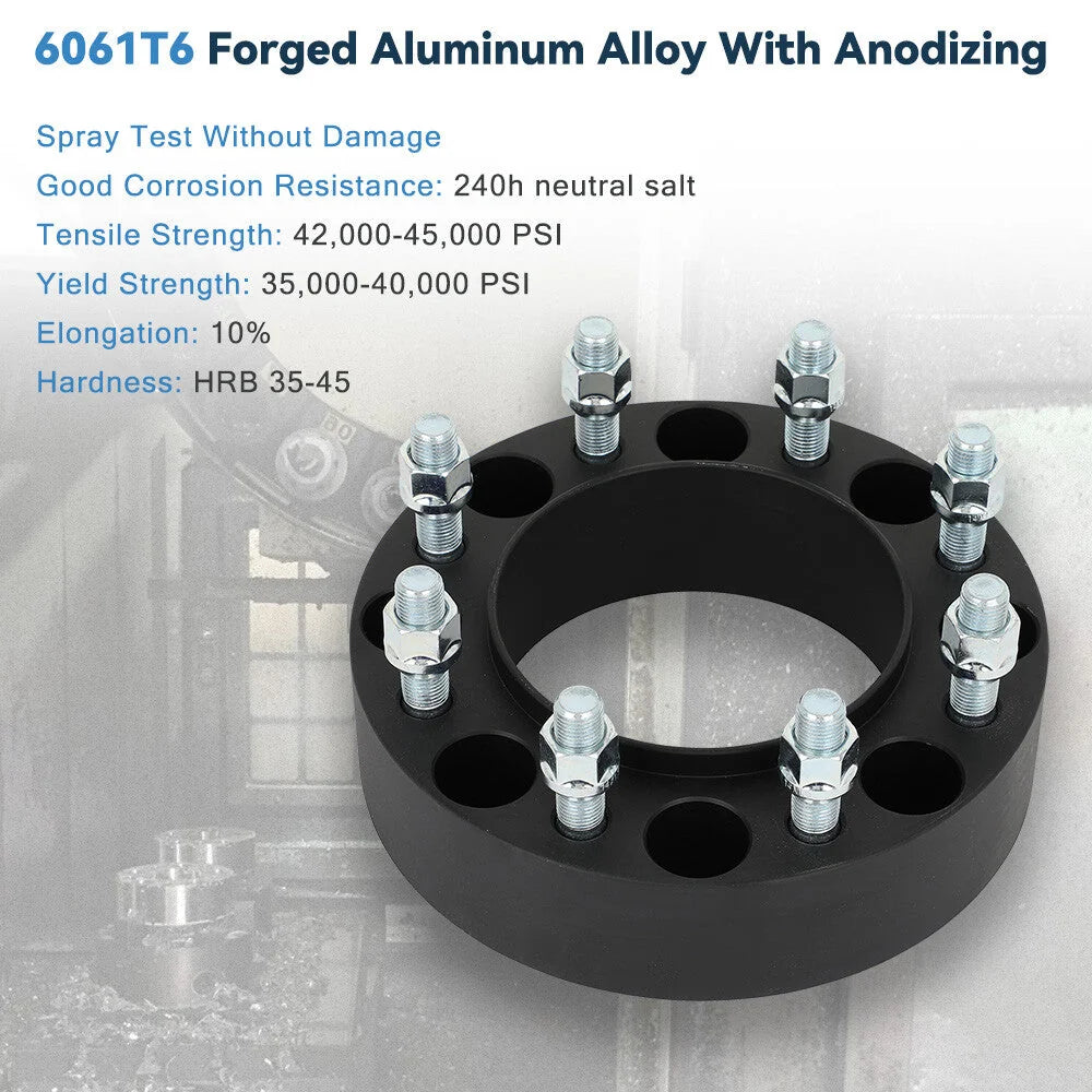 2 Pcs 2" 8x170 Hubcentric Wheel Spacers 14x1.5 For Ford F-250 F-350 Super Duty 6B93BC-57 [7]