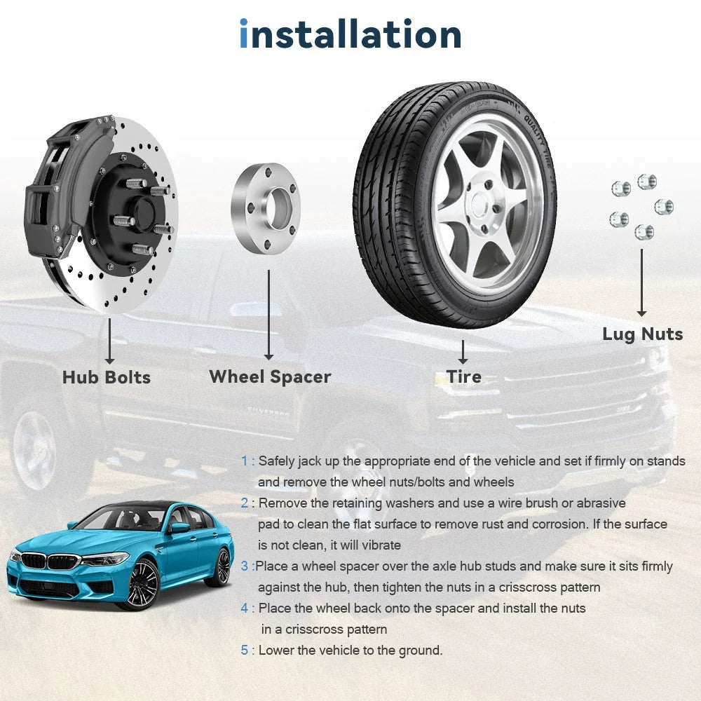 2 Pcs 30mm 5x120 Hub Centric Wheel Spacers 12x1.5 For BMW E36 E60 E90 328i 535i 6B93BC-57 [4]
