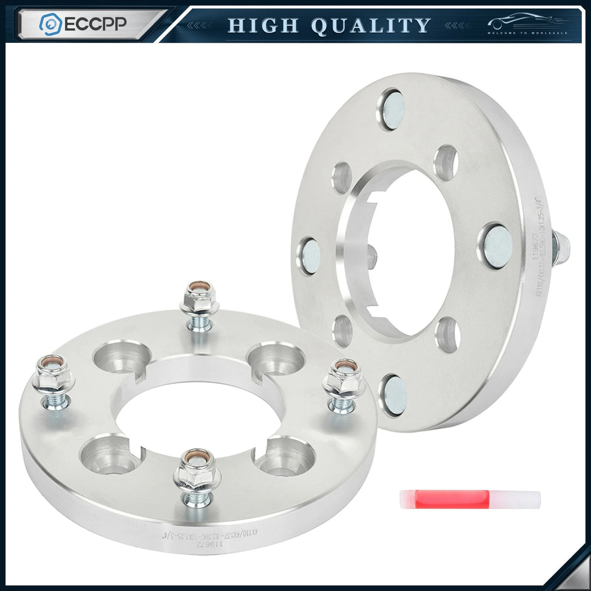 2 Pcs 3/4 inch 4x110 to 4x137 Wheel Adapters For 4/137 Wheel on 4/110 Honda ATV 6B93BC-57 [1]