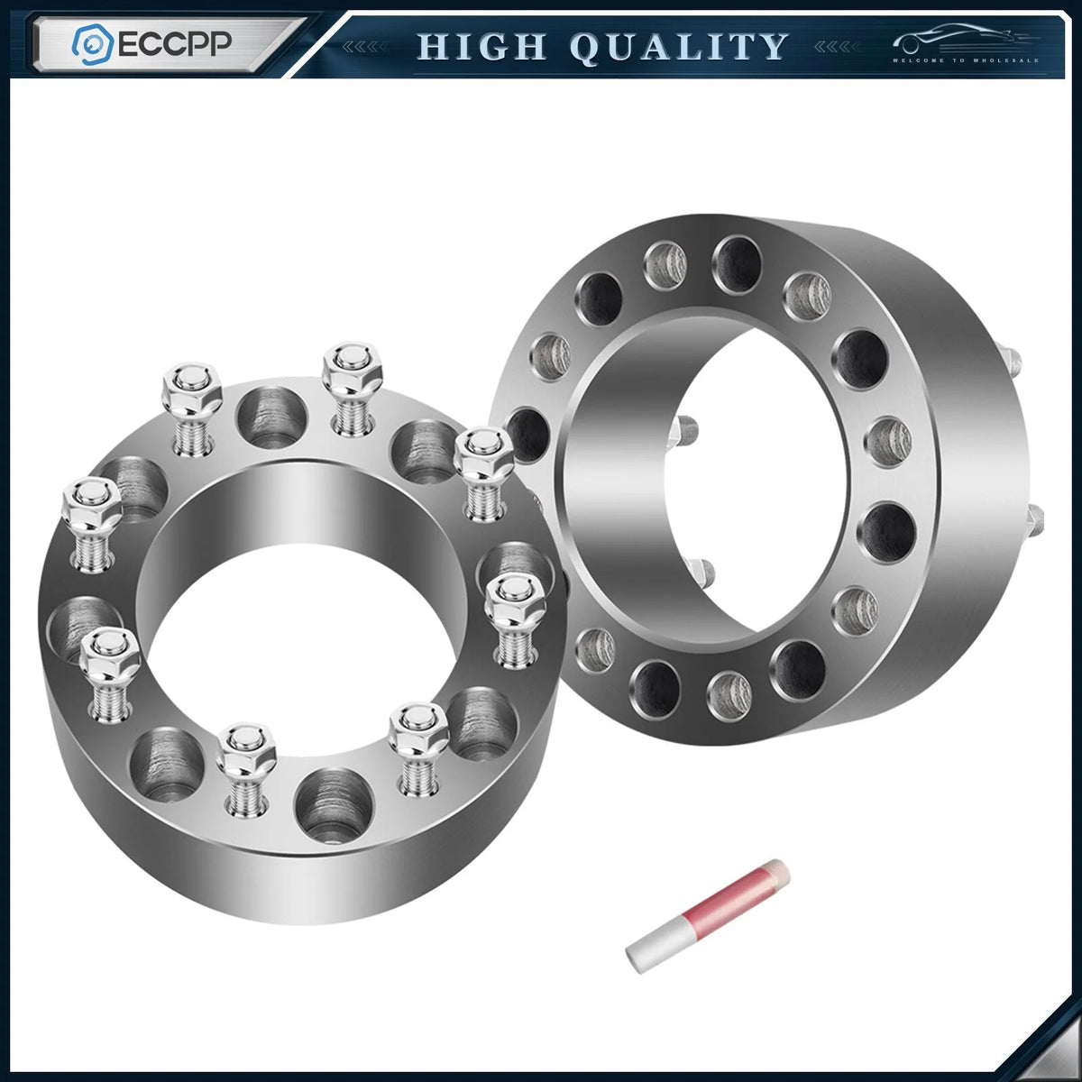 2 Pcs 3" 8x6.5 Wheel Spacers 14x1.5 For Chevy Silverado GMC Sierra 2500 3500 HD KOEEP [1]