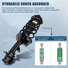 2 Pcs For 00-06 Hyundai Elantra Rear Quick Complete Struts with Springs Assembly KOEEP [4]