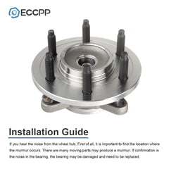 2 Pcs Wheel Hub Bearings Assembly Front For Ford F-150 Expedition 4WD 6 Lug Only KOEEP [3]