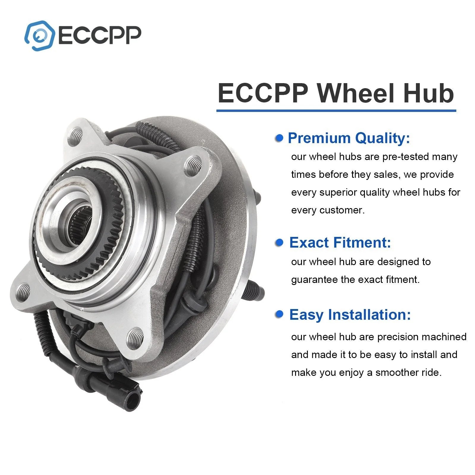 2 Pcs Wheel Hub Bearings Assembly Front For Ford F-150 Expedition 4WD 6 Lug Only KOEEP [4]