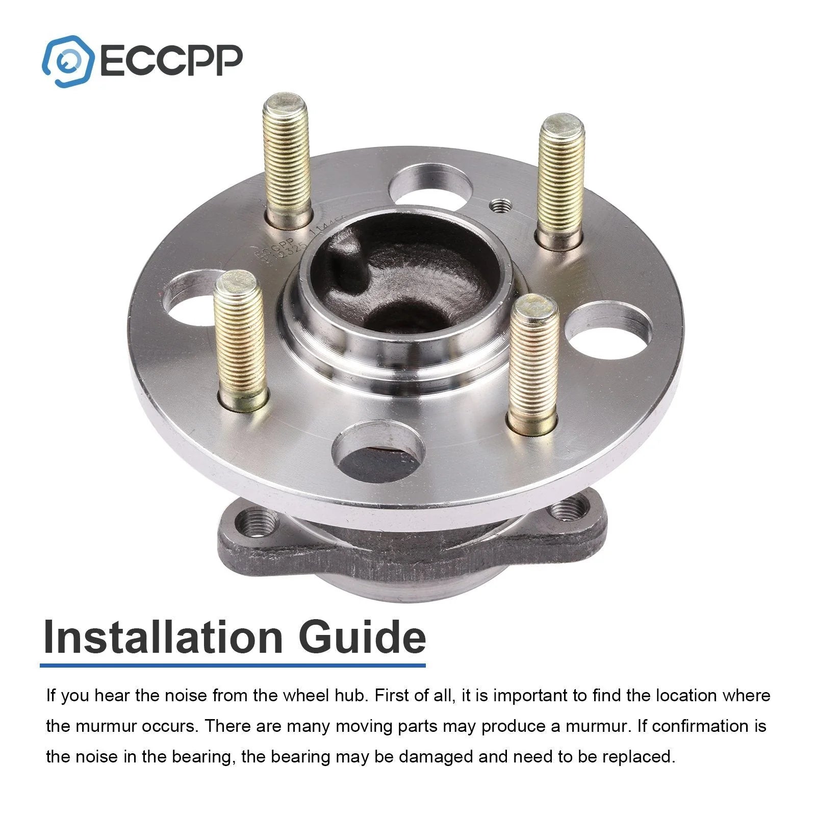 2 Pcs Wheel Hub Bearings Rear For Kia Rio Rio5 1.6L 2006-2011 2008 Non-ABS Model 6B93BC-57 [4]