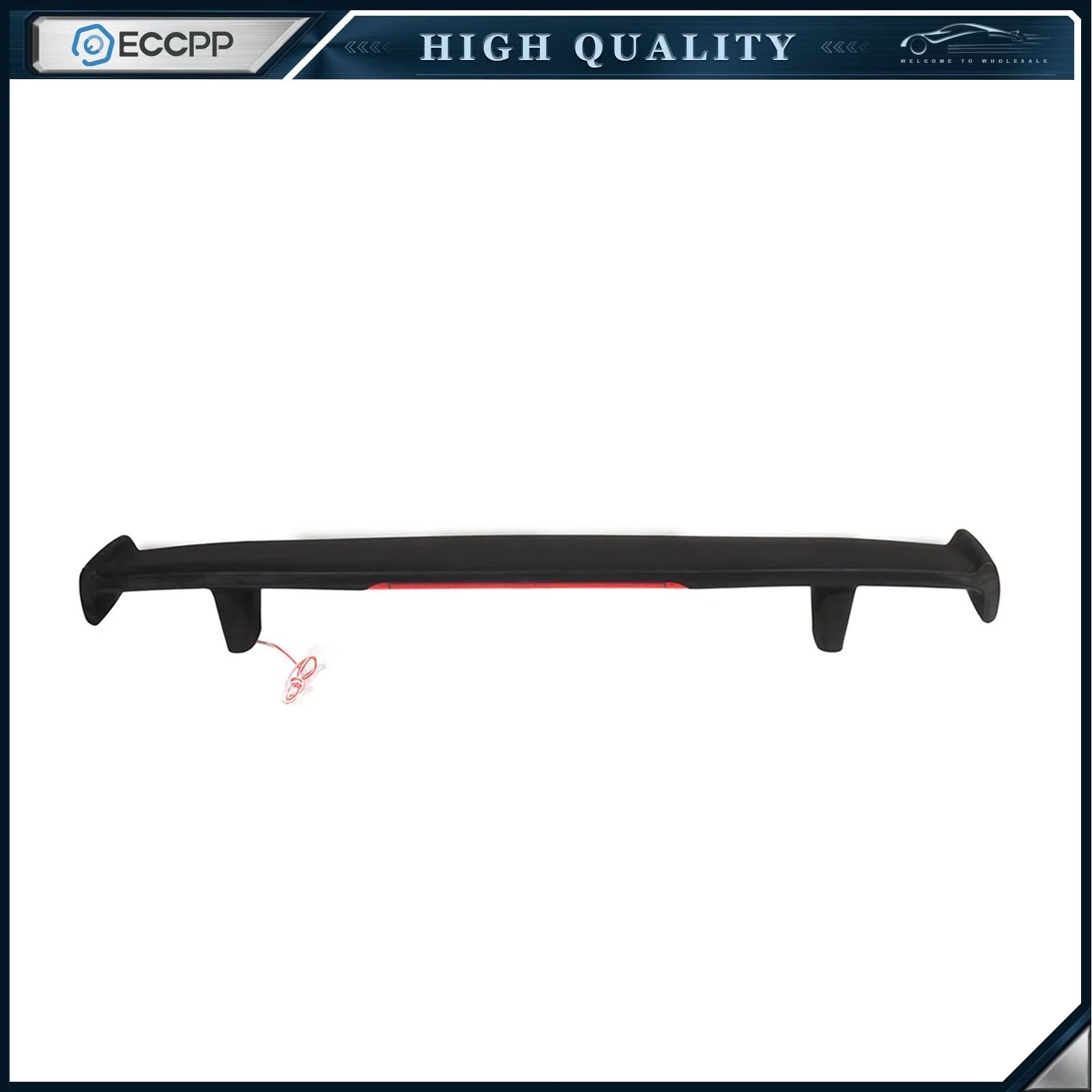 2 Post Universal Matte Black Rear Trunk - ABS w/LED 3rd Brake Light KOEEP [7]