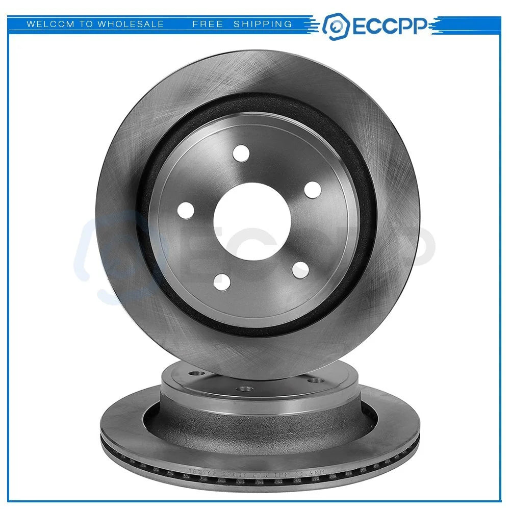 2 Rear Brake Rotors For Dodge Ram 1500 3.7L 3.9L 4.7L 5.7L 5.9L 8.3L KOEEP [1]