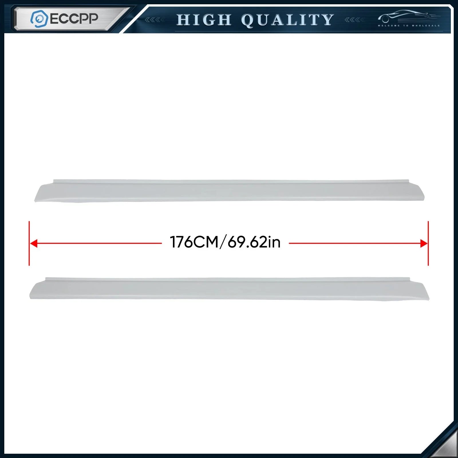 2 Rocker Panels For 2008-2011 Ford Focus 2.0L For Sedan 4-Door KOEEP [9]